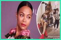 Fans Slam Zoe Saldana's Husband for Dressing like a Woman in Fishnet Tights on His 42nd B-Day